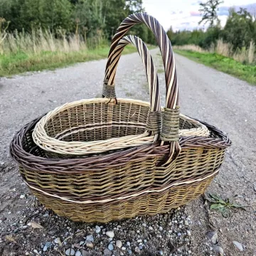 Didelė ovali vytelių pintinė