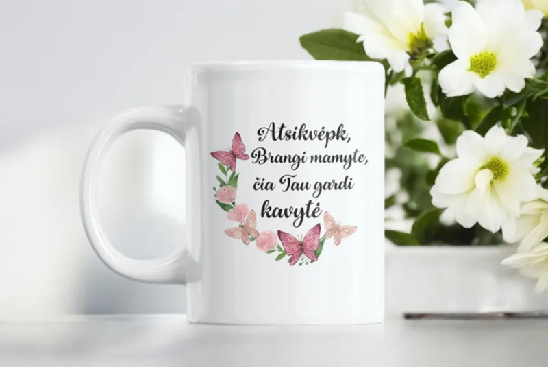 Standartinis puodelis „Atsikvėpk, Brangi mamyte“