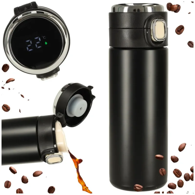 Termo puodelis su kandikliu LED termosas 420ml juodas · 1