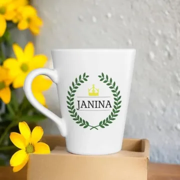 Latte puodelis „Janina“ (300ml) Su norimu vardu
