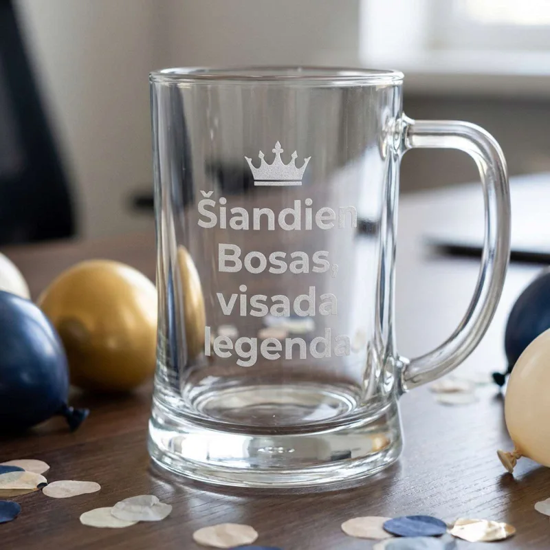Alaus bokalas „Šiandien Bosas, visada legenda“ – šventinė dovana viršininkui