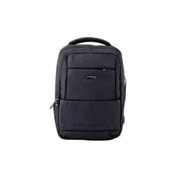 Miesto verslo kuprinė su USB dirželiu ant krūtinės Juoda 26L 45cm