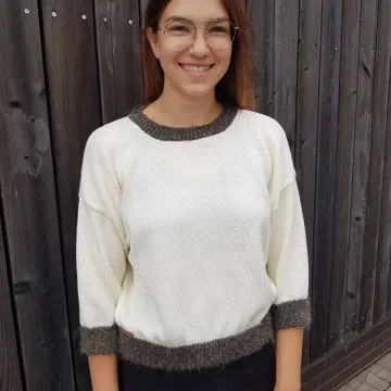 „Merino vilnos“ megztinis su ovaliu kaklu, pieno baltos spalvos trumpas merino megztinis, megztas megztinis moterims, laisvas trumpas megztinis