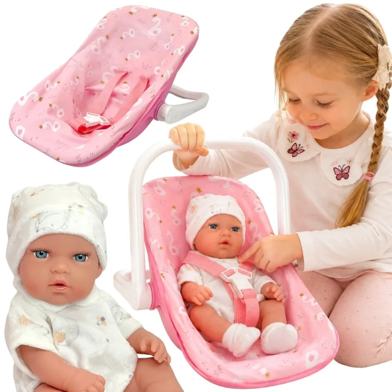 Woopie Royal minkšta lėlė bobas su rožiniu nešiokliu · 1