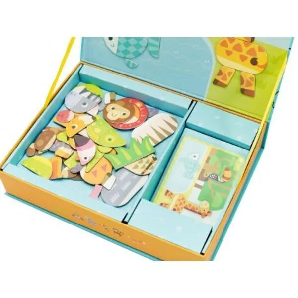 Žaislinė Lavinamoji medinė magnetinė dėlionė, 60 vnt., CLASSIC WORLD · 2