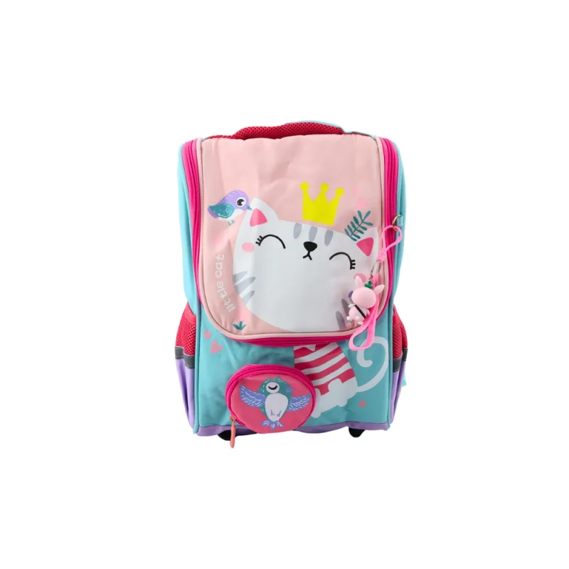 Balta katės mokyklinė kuprinė su paukščio žyme 21L · 1