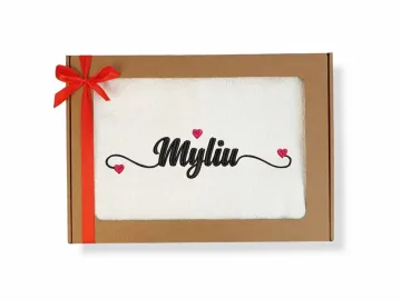 Siuvinėtas rankšluostis „Myliu“