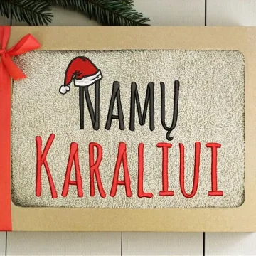 Siuvinėtas rankšluostis „Namų karaliui“