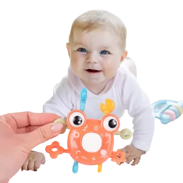 Jutiminis kramtukas Montessori žaislas kūdikiui Krabas
