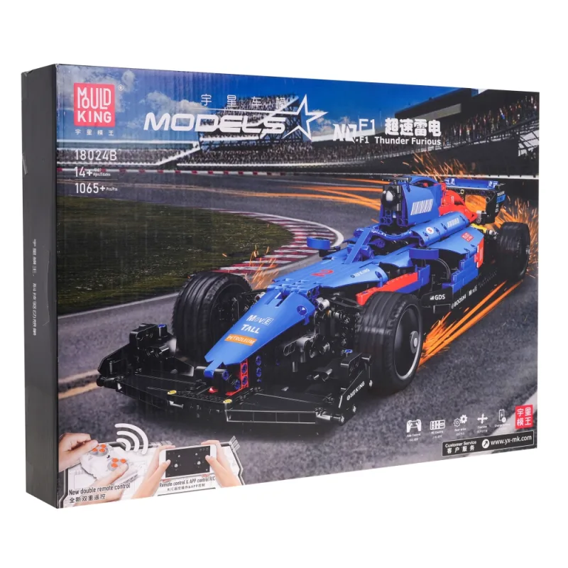 Konstruktorius F1 automobilis, 1065 el., mėlynas · 2
