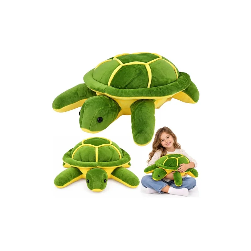 Didelis pliušinis žaislas Vėžliukas, geltonai-žalia sp., 65 cm · 1