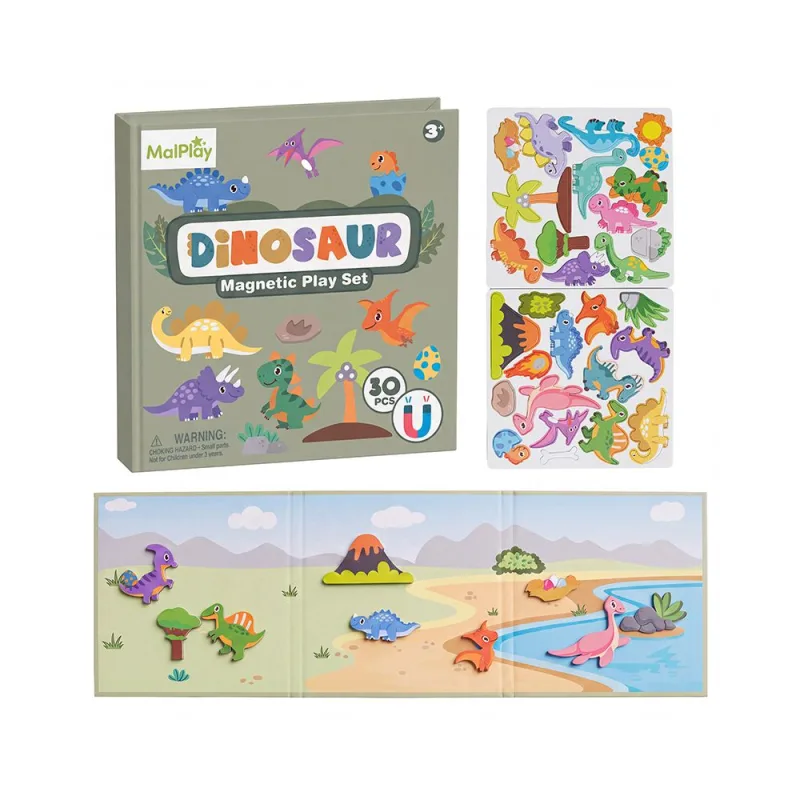 Magnetinė dėlionė Dinozauras, 30 dalių · 1