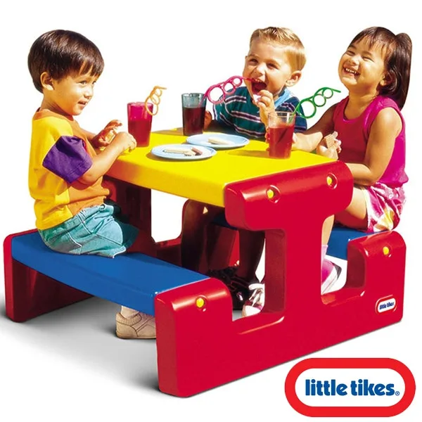 Pikniko stalas LITTLE TIKES, raudonas/geltonas/mėlynas · 1