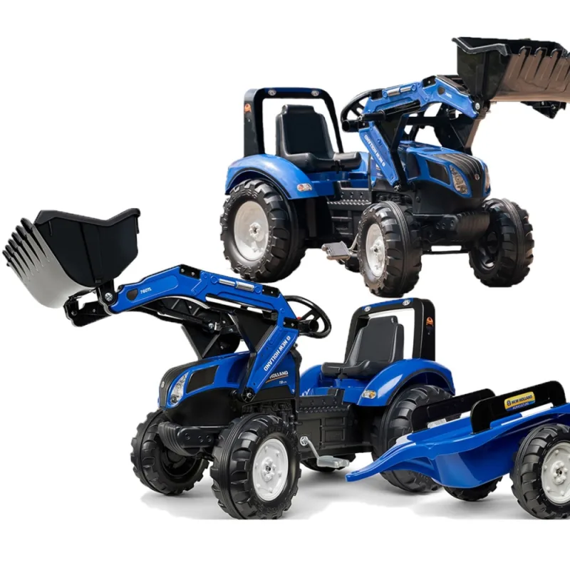 Pedalinis traktorius su priekaba FALK New Holland Blue nuo 3 metų · 1