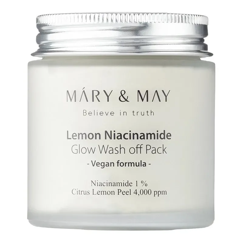 Mary & May Lemon Niacinamide Glow Wash Off Pack – nuplaunama molio kaukė · 1