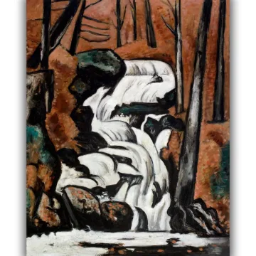 Reprodukcija „Smelt Brook kriokliai“, Marsden Hartley (1937)
