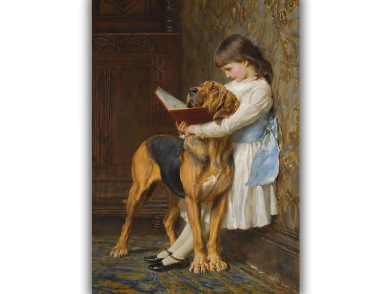 Reprodukcija „Privalomas išsilavinimas“, Briton Riviere (1887)
