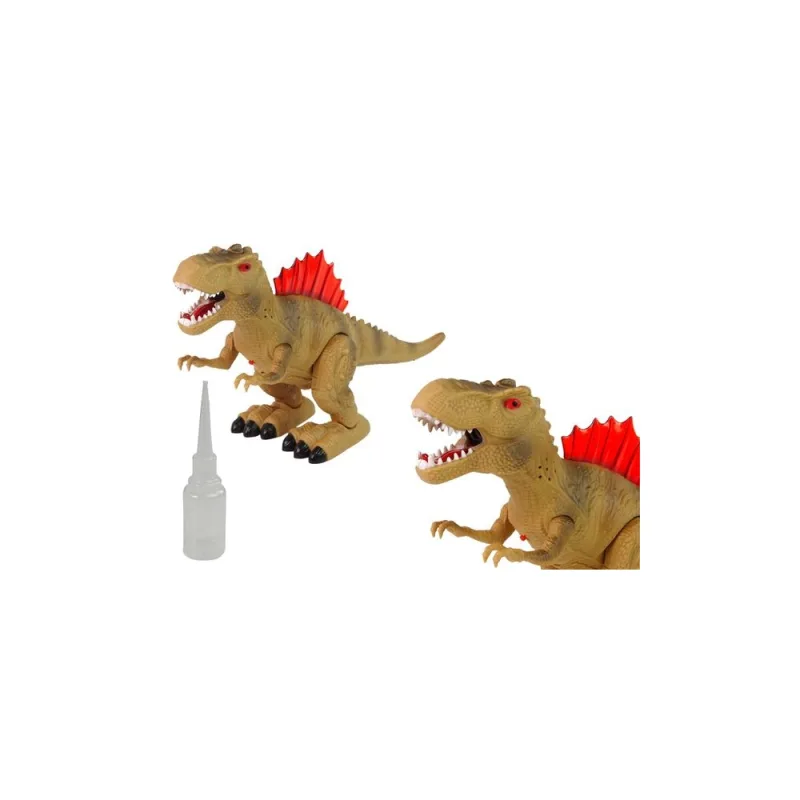 Dinozauras pučia ugnį Garo žibintai Baterija Ruda · 3
