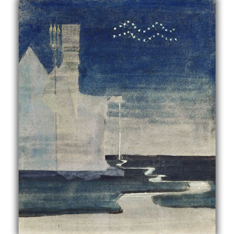 Reprodukcija „Saulė eina Vandenio ženklu“, Mikalojus Konstantinas Čiurlionis (1907)
