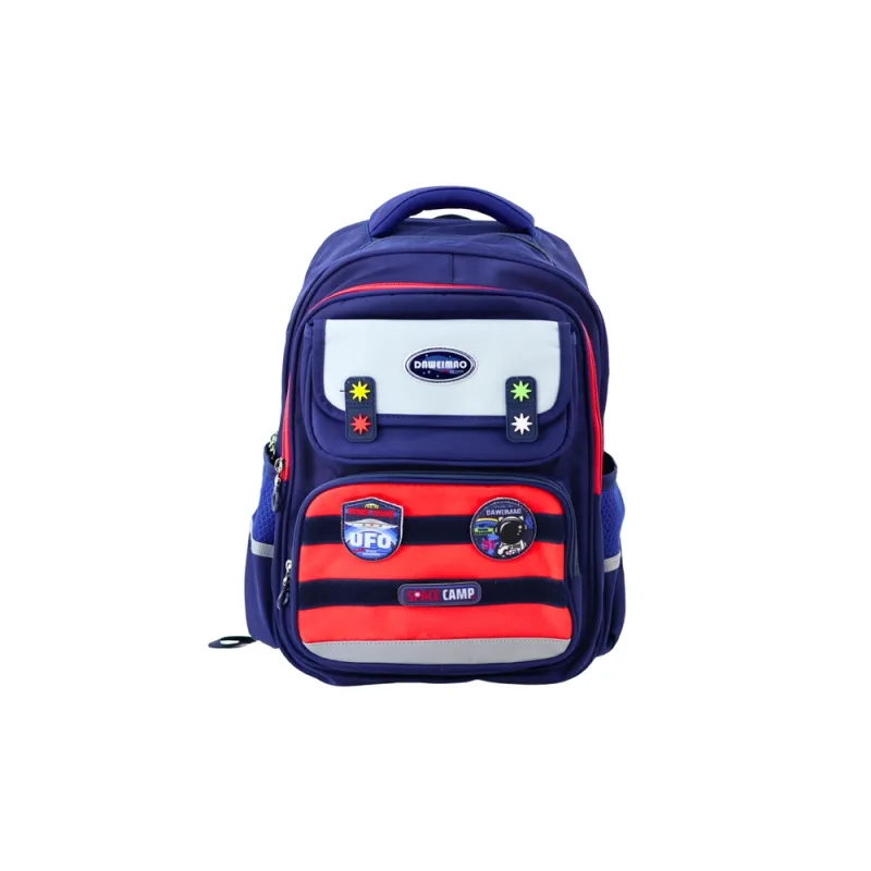 Vaikiška mokyklinė kuprinė su dirželiu ant krūtinės Navy Red Space 20L 38cm · 1