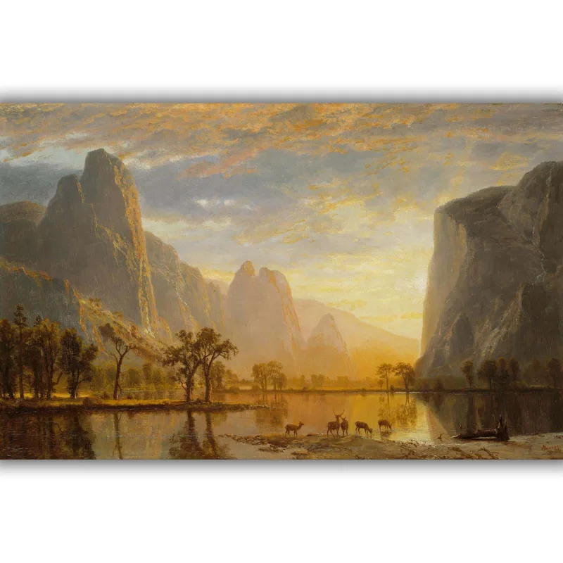 Reprodukcija „Josemičio slėnis“, Albert Bierstadt (1864)