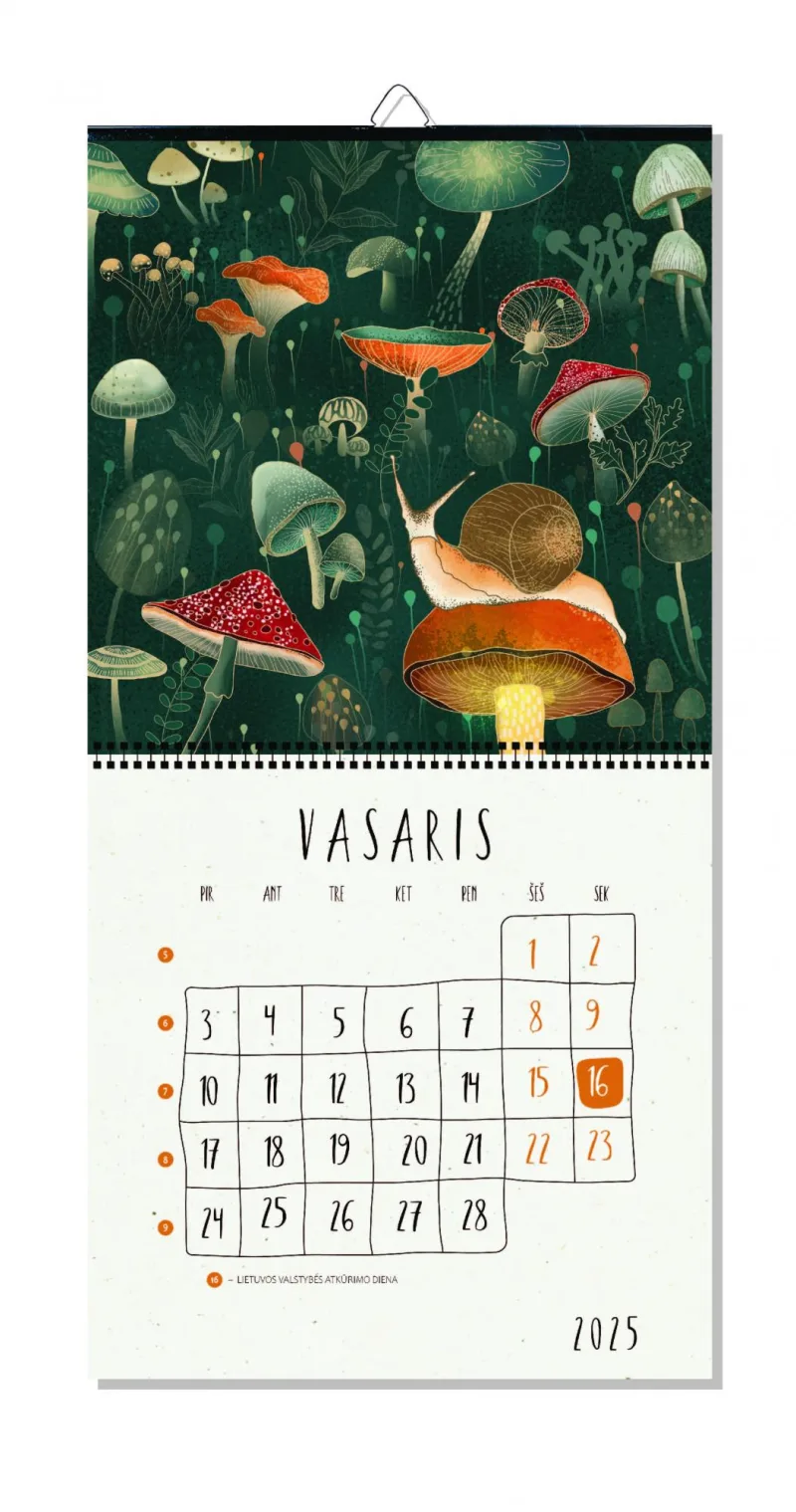 Sieninis kalendorius „Magiški grybai“