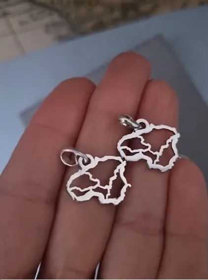 Sidabrinis pakabukas „Lietuvos regionai“