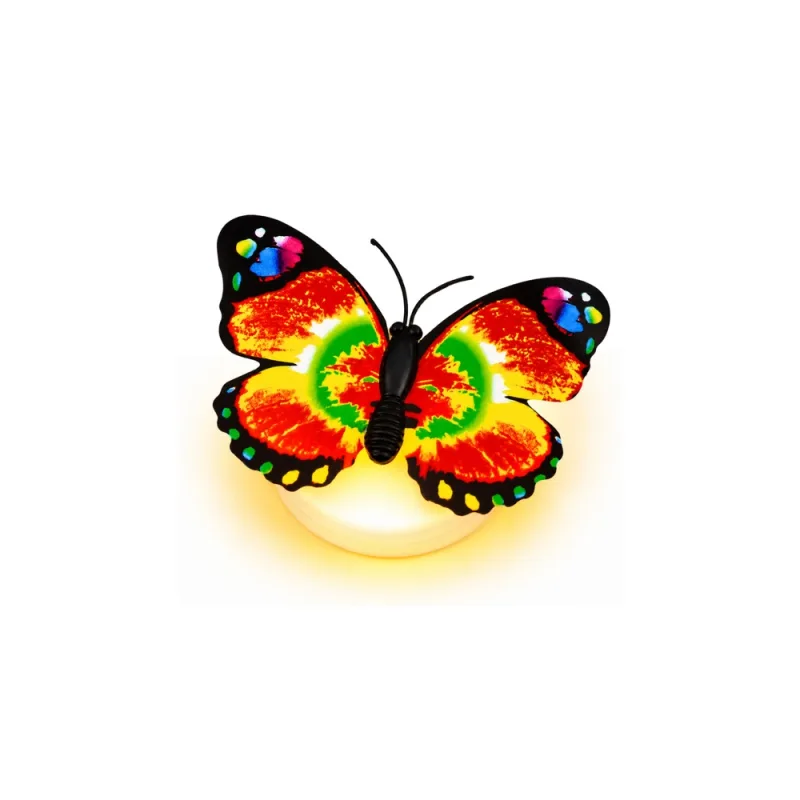 Šviečiantis LED drugelis – lipni dekoracija, 6x5 cm · 2