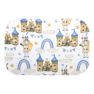 Sauskelnės - 3766 - TETRA PRINT - EGA - CASLE - BLUE - dydis 70x80 cm