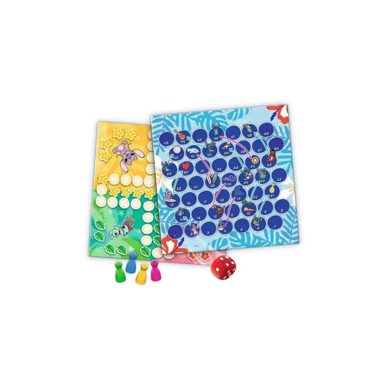Klasikinis žaidimas Lilo &amp Stitch 2-in-1, Gyvatės ir kopėčios, Trefl 02656 · 1
