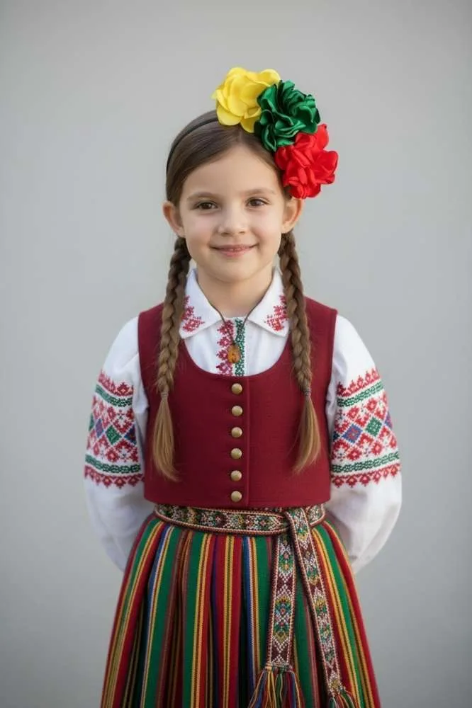Lankelis su Lietuviškos trispalvės gėlėmis