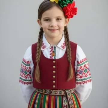 Lankelis su Lietuviškos trispalvės gėlėmis