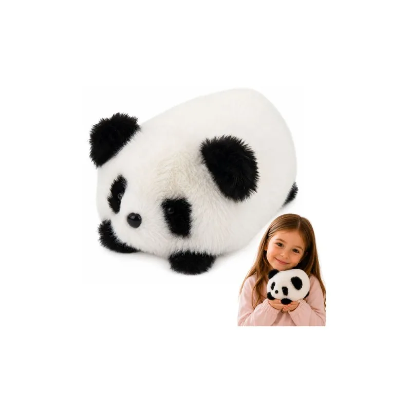 Pliušinė panda 16 cm, juodai balta · 1