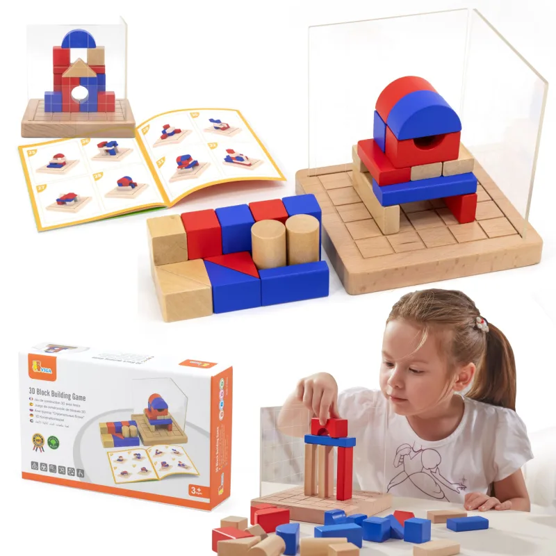3D Montessori medinių galvosūkių rinkinys · 1