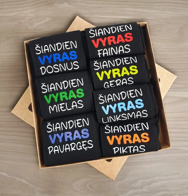 Vyriškų kojinių rinkinys „Šiandien Vyras...“