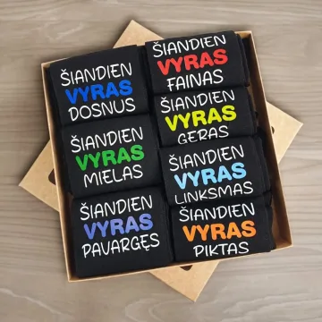 Vyriškų kojinių rinkinys „Šiandien Vyras...“