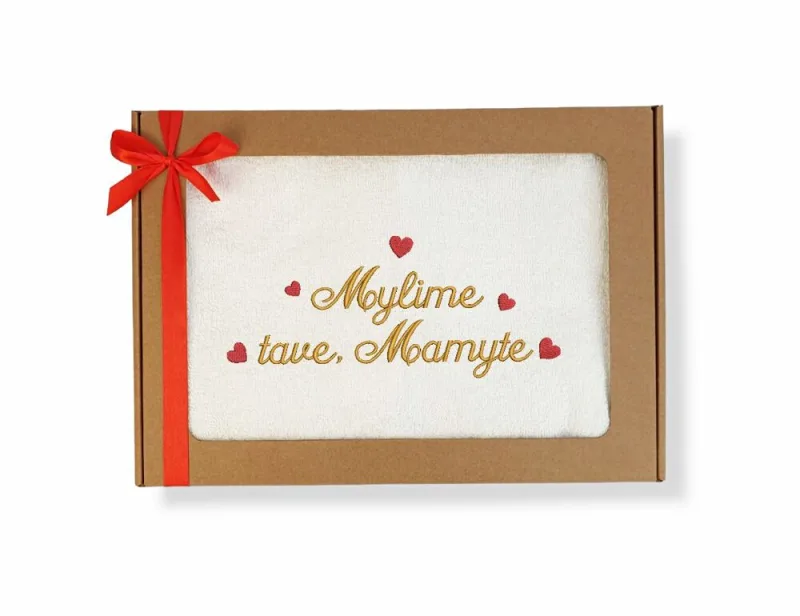 Siuvinėtas rankšluostis „Mylime tave, Mamyte“