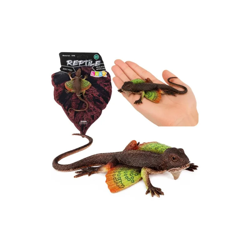 Agama driežas – guminė figūrėlė, ištempiama, realistiška, 13 cm · 1