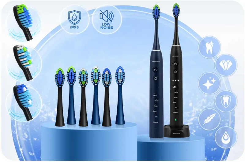 Berdsen Galaxy Duo sonic dantų šepetėlių rinkinys iš 2 vnt · 3