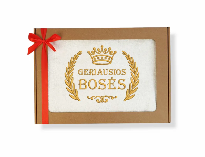 Siuvinėtas rankšluostis „Geriausios Bosės“