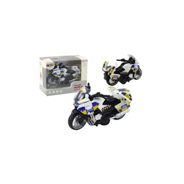 Policijos motociklas su frikcine pavara, žibintai, garsas