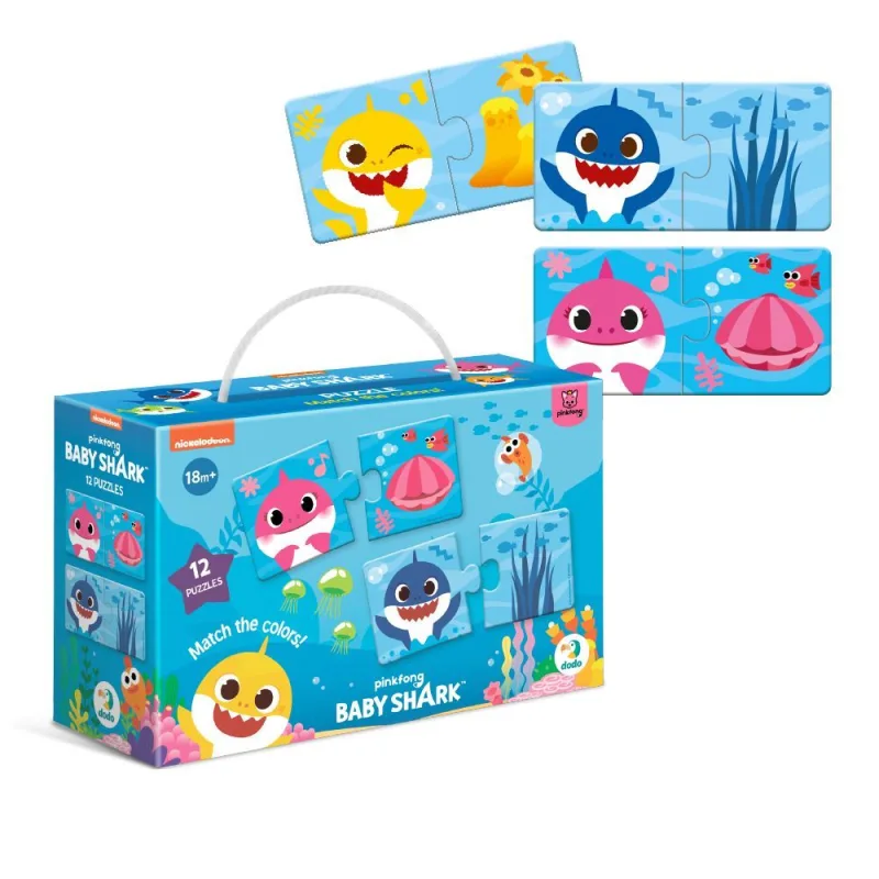 Kudikiams žaislas Duo Dėlionė Baby Shark Sujunkite spalvas! · 1