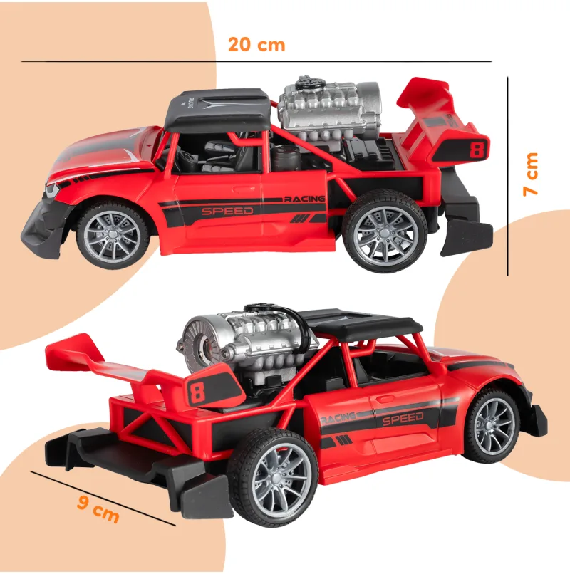 Nuotoliniu būdu valdomas automobilis su garų dūmais ir žibintais · 3