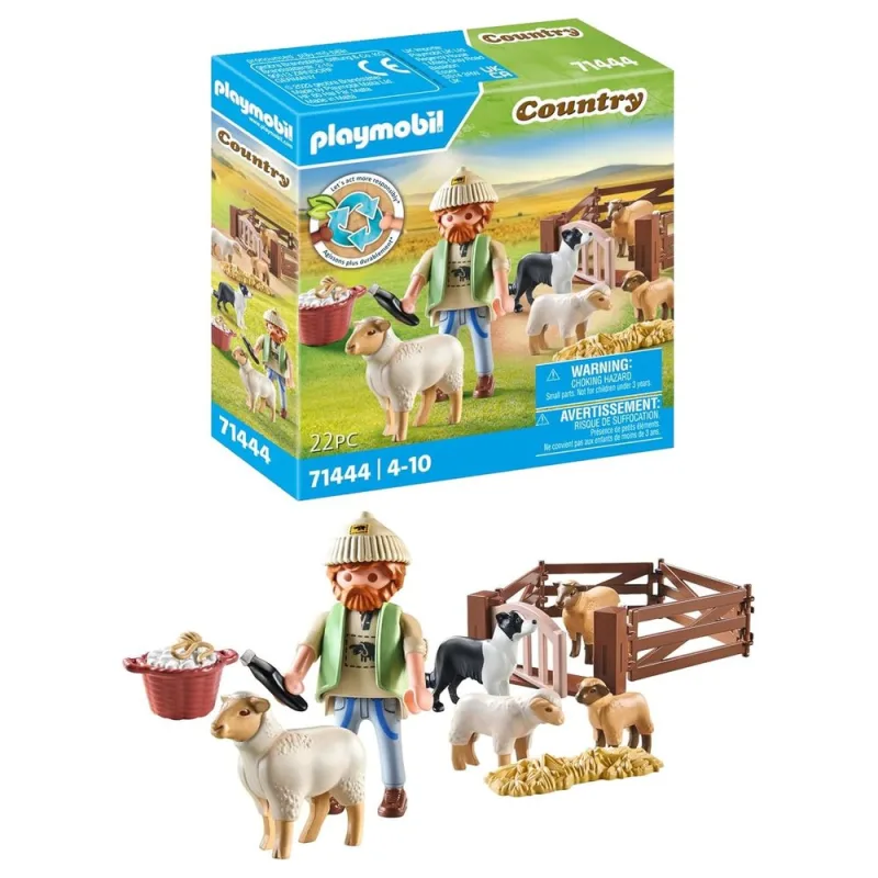 Konstruktorius Playmobil Shepherd with flock of sheep country 71444 · 1