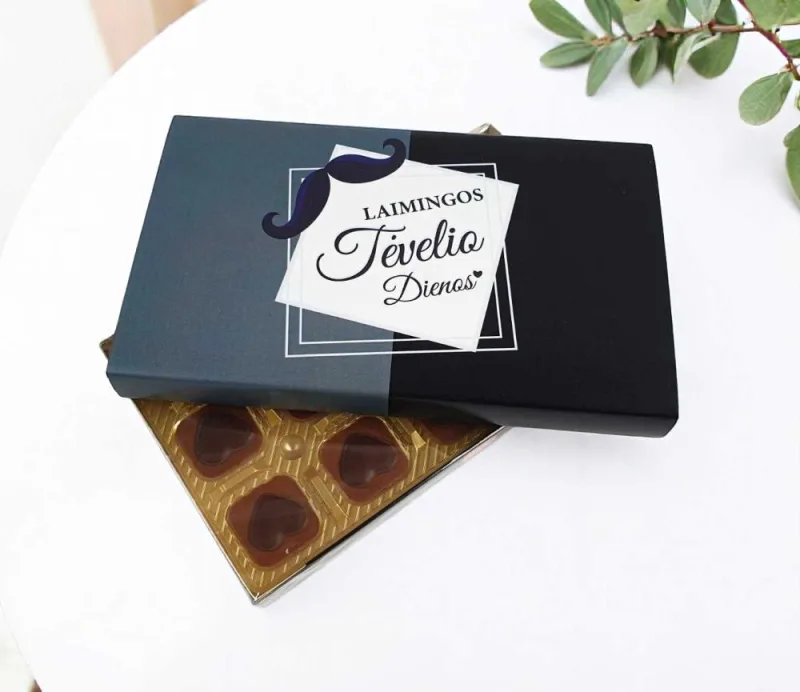 Šokoladiniai saldainiai „Laimingos tėvelio dienos“