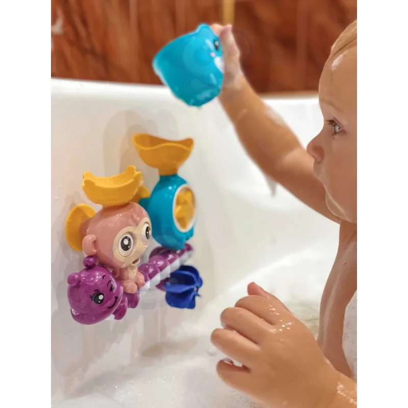 Vonios žaislas WOOPIE BABY beždžionėlė + puodelis · 2