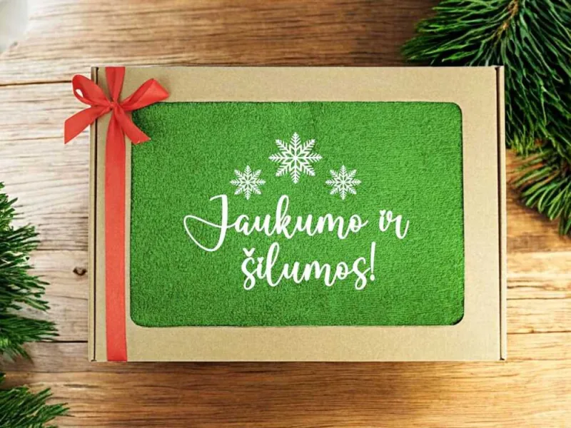 Siuvinėtas rankšluostis „Jaukumo ir šilumos“