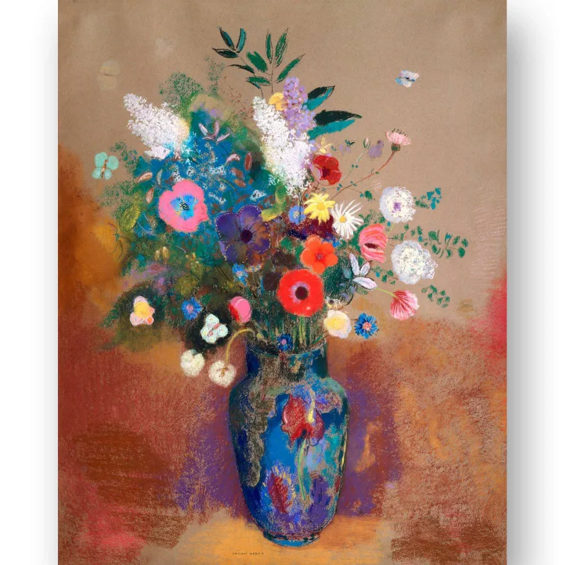 Reprodukcija „Gėlių puokštė“,  Odilon Redon (1905)