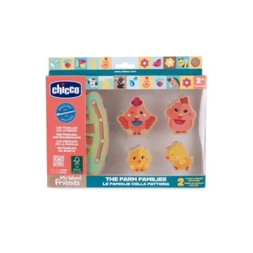 Viščiukų šeima – medinės žaislinės figūrėlės Chicco 194643