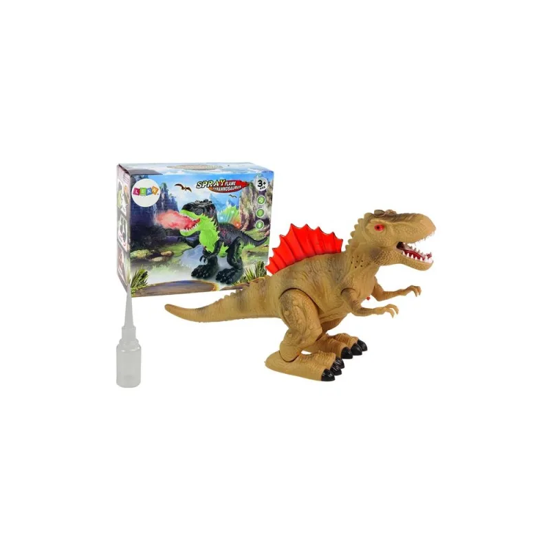 Dinozauras pučia ugnį Garo žibintai Baterija Ruda · 1